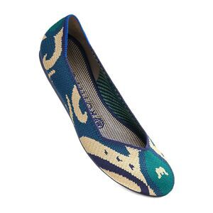 ROTHY'S The Flat eco friendly sustainable shoes Moroccan Blue Size 6.5 Retired